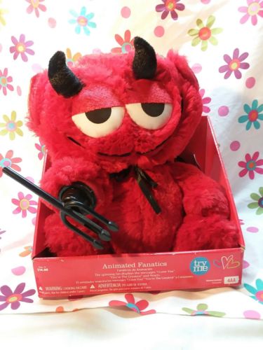 Valentine's Animated Musical Plush Devil /Lighted messages  song 