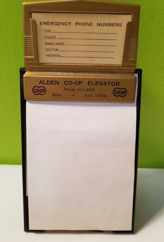 Notepad from Alden Iowa co-op elevator.