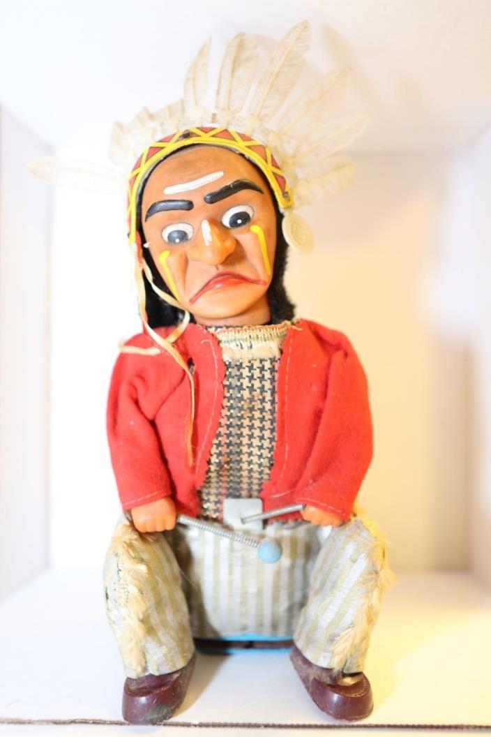 VINTAGE INDIAN JOE  TOY BATTERY OPERATED BY ALPS 1950'S