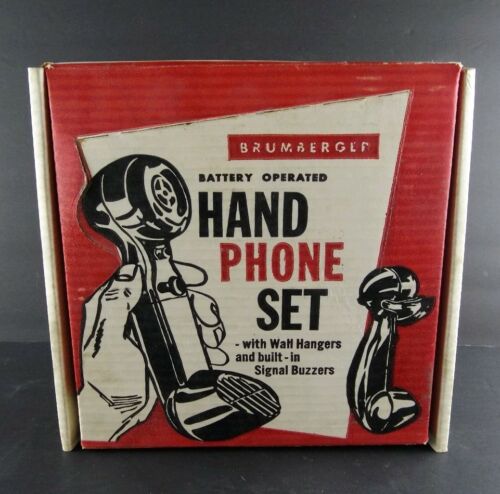Brumberger 1950s Hand Phone 2-Way Walkie Talkie Toy