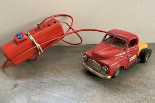 Japan Linemar Toys Remote Control Red Truck WORKS!