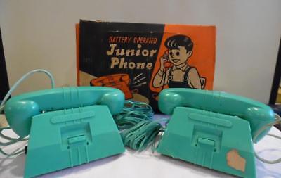 Vintage Modern Toys Japan Childrens BATTERY OPERATED JUNIOR PHONE w original box