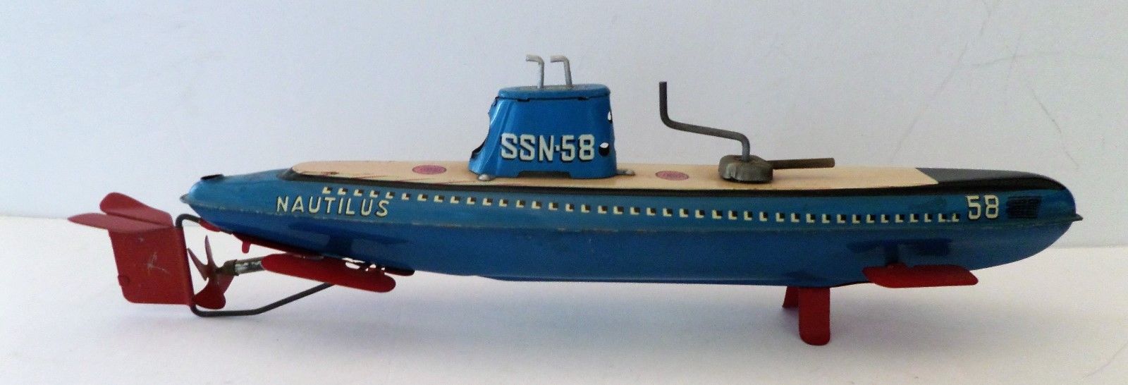 Vintage Nautilus Submarine SSN-58 Made By Marusan Toys Japan 1950's
