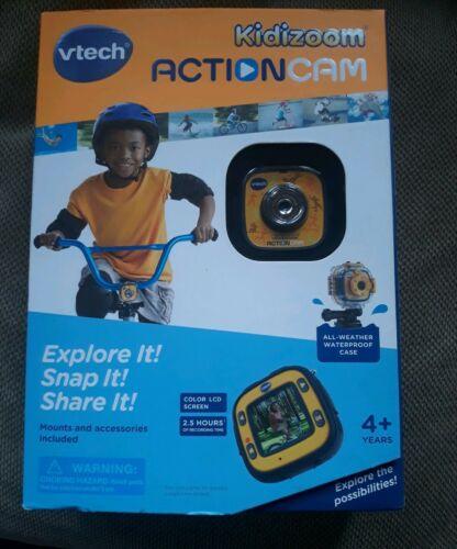 Vtech Kidizoom Action Cam - Waterproof Camera for Kids, with case! New in box.d