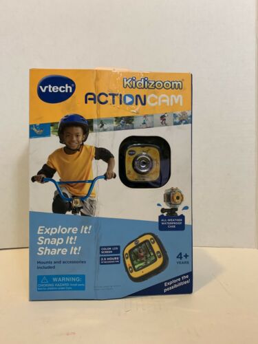 vTech Kidizoom Action Cam Digital CAMERA  Photo & Video + Waterproof Case Yellow