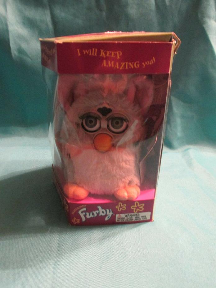Original Furby 1998 Model 70-800 Leopard, Spotted Gray With Pink-BLUE EYES