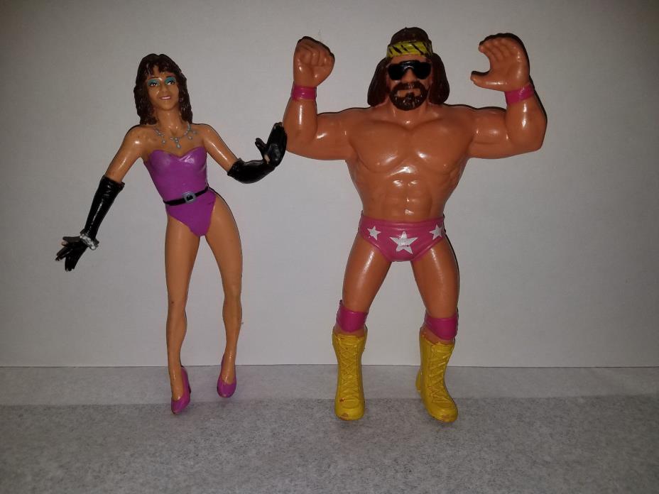 Vintage 1980's WWF Miss Elizabeth and Macho Man Wrestling Figures