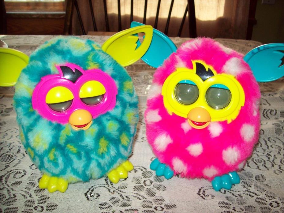 FURBIES~2 OF THEM~HOT PINK AND TURQUOISE COLORS~VERY GOOD CONDITION~
