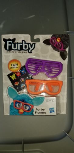 FURBY FRAMES Style GLASSES Set Sunglasses Blinds PURPLE ORANGE Stickers
