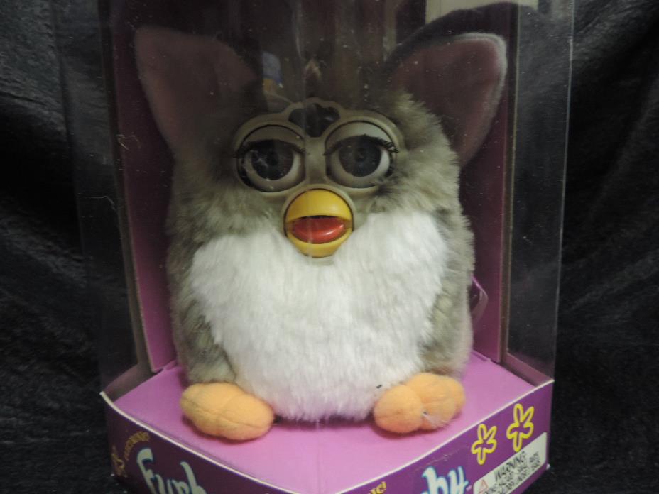 1998 Furby   Tiger Electronics 70-800, Grey stripe, Blue Eyes, White Belly.  new