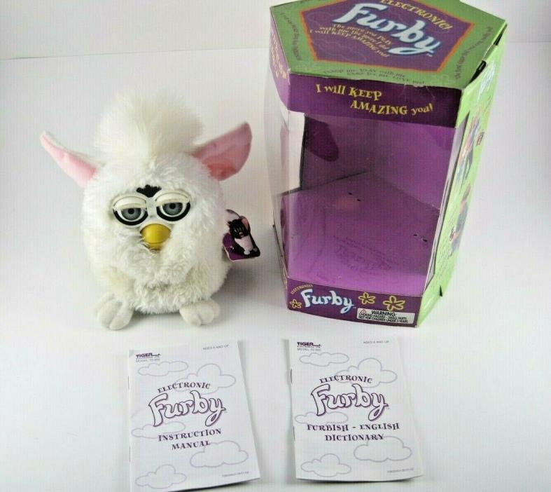 1998 Original Furby White Snowball Rare Vintage