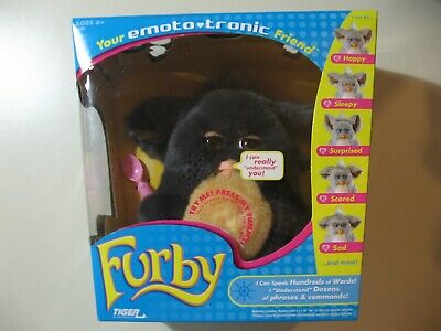 2005 Emototronic Furby doll, black w/tan belly, Brand New Sealed, needs batt.