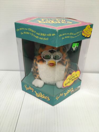 FURBY BABIES G1 Cheetah 70-940 Tiger Electronics Hasbro 1999 Orange And Teal