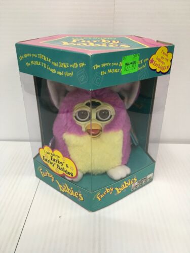 FURBY BABIES G1 70-940 Tiger Electronics Hasbro 1999 Purple And Yellow New
