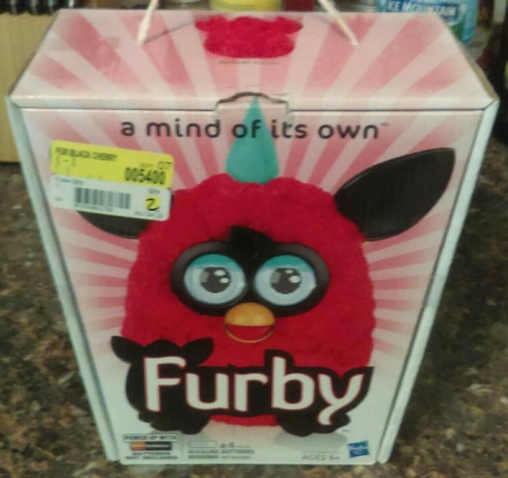 FURBY RED Cherry Black Ears Teal Interactive Toy 2012 RARE Edition Hasbro