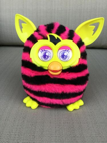 2012 Hasbro Furby Boom Pink And Black Stripes~Good Condition~FREE SHIPPING!