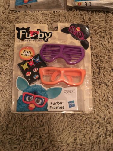 FURBY FRAMES Style GLASSES Set Sunglasses Blinds PURPLE ORANGE Stickers NEW