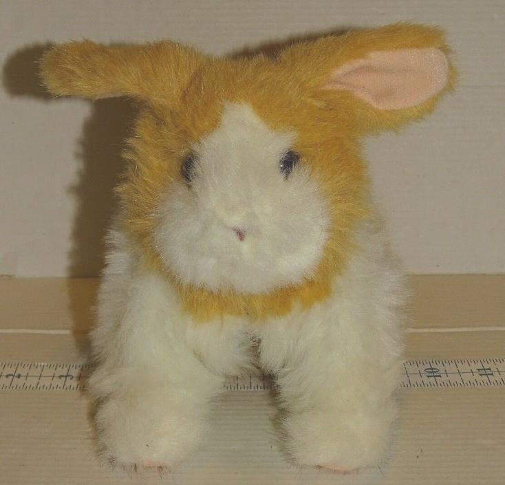 Hasbro Fur Real Tan White Rabbit Bunny moves sounds Plush including tail 2011