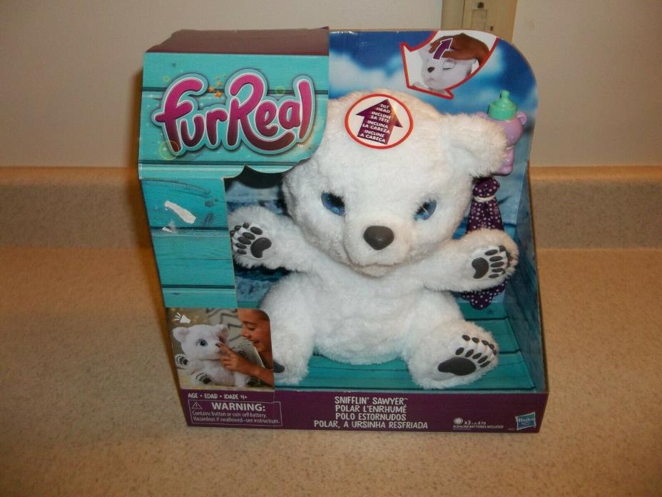 Plush Toy Sneezy Polar Bear Care Bear Stuffed Animal Kids Toy furReal 891