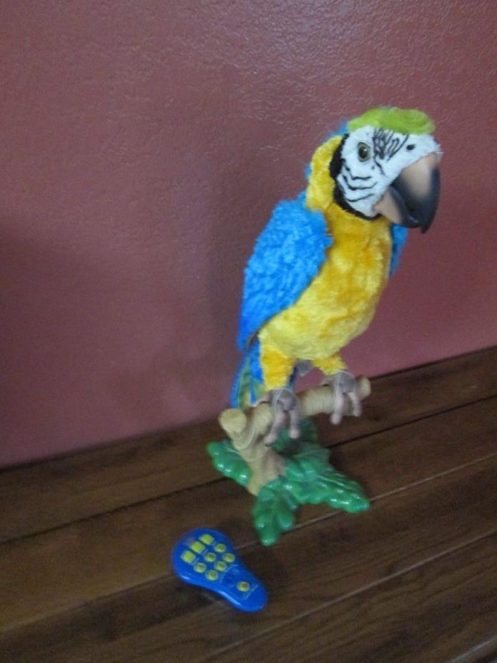 Hasbro FurReal Friends Squawkers McCaw Talking Parrot With Perch 17.5