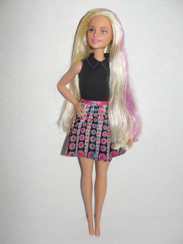 Barbie Mix 'N Color Doll Blonde hair Purple/pink streaks