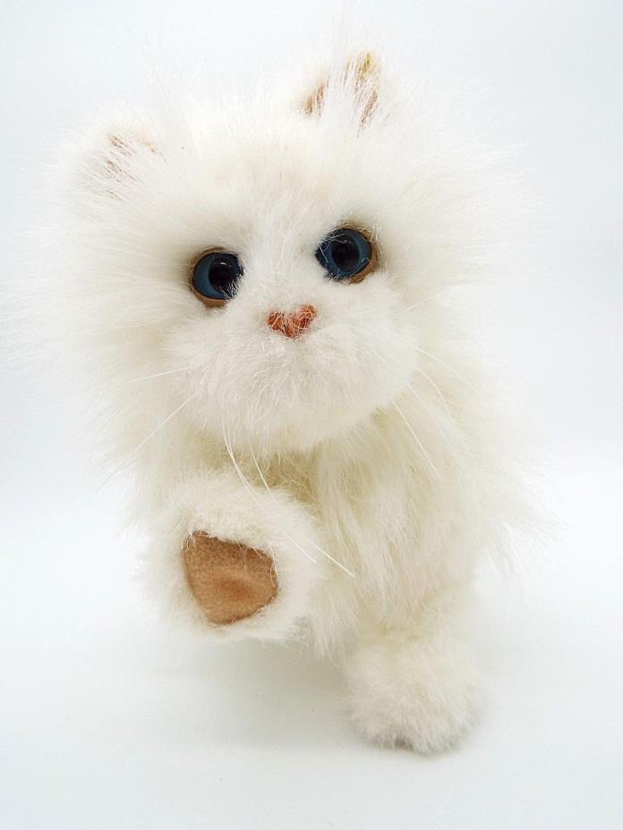 HASBRO FurReal White Persian Kitty Cat Kitten 2009 Lulu's Walking Kitties ~WORKS