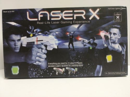 Laser X 2 Player Laser Tag Gaming Set 2 Blasters & Receiver Vests New Opened Box