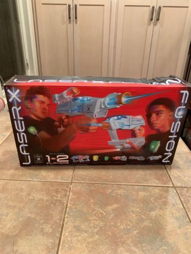 Laser X Fusion Two Player Complete Laser Tag Blaster Gaming Set Damaged Box