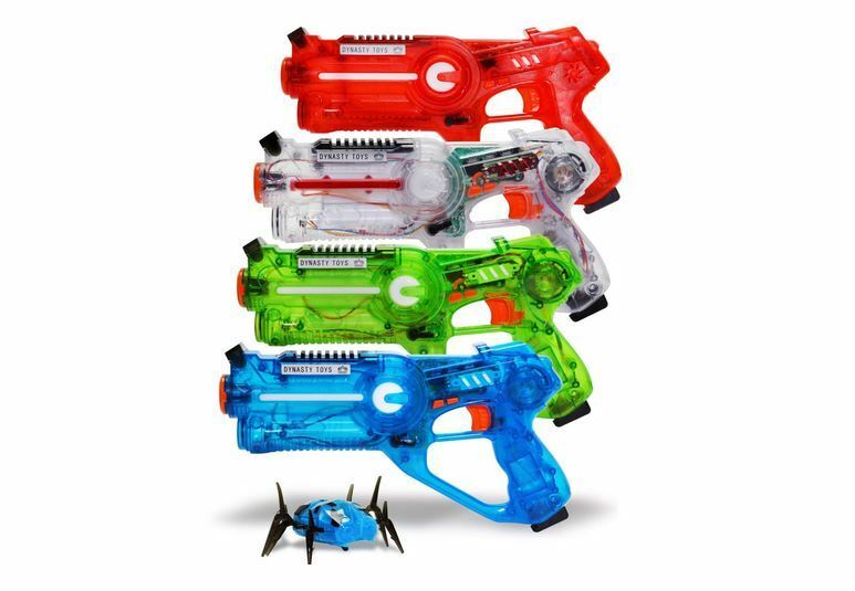 Laser Tag Family 4 Pack Blasters W/Bonus Target Robot Bug by Dynasty