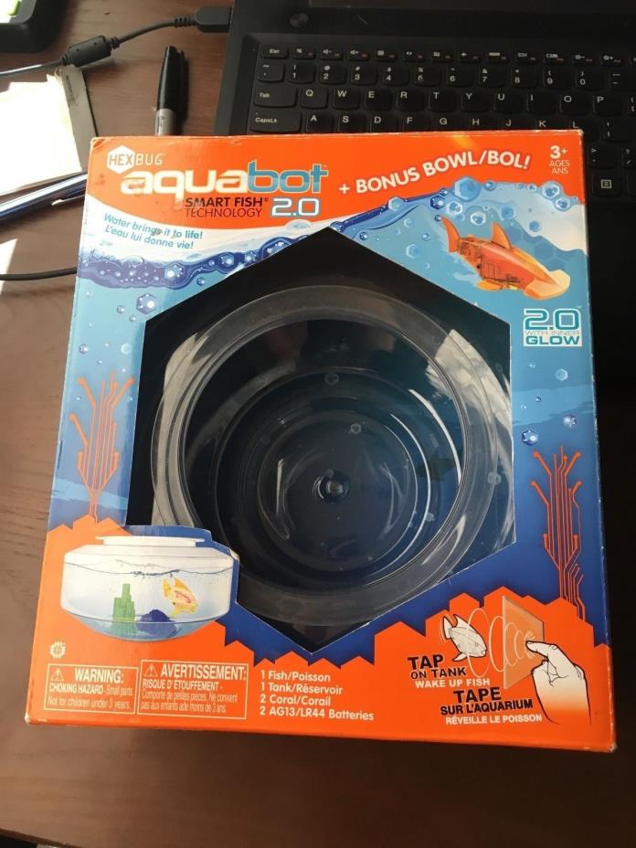 Hexbug Aquabot Smart Fish Technology 2.0 Bowl Hammerhead Shark NIB