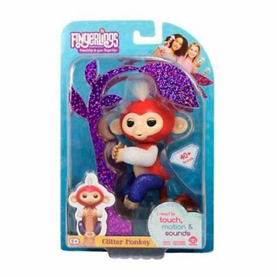 * WOWWEE FINGERLINGS LIBERTY GLITTER MONKEY, RED, WHITE, BLUE, AND ULTRA-RARE *