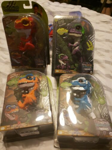 Fingerlings Untamed Raptor Set of 4 Ripsaw, Scratch, Ironjaw, and Razor New
