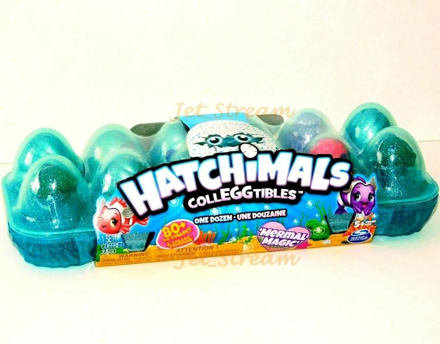 Hatchimals CollEGGtibles, Mermal Magic 12 Pack Shell Shaped Eggs - Series 5