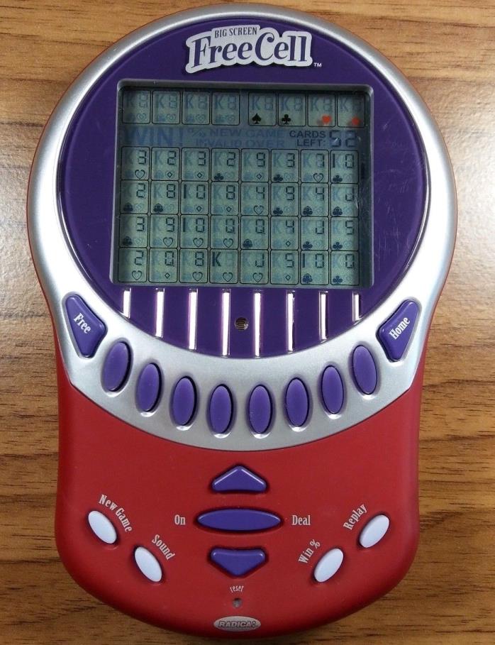 Radica Big Screen FreeCell Electronic Handheld Game Travel 2003 FAST SHIPPING