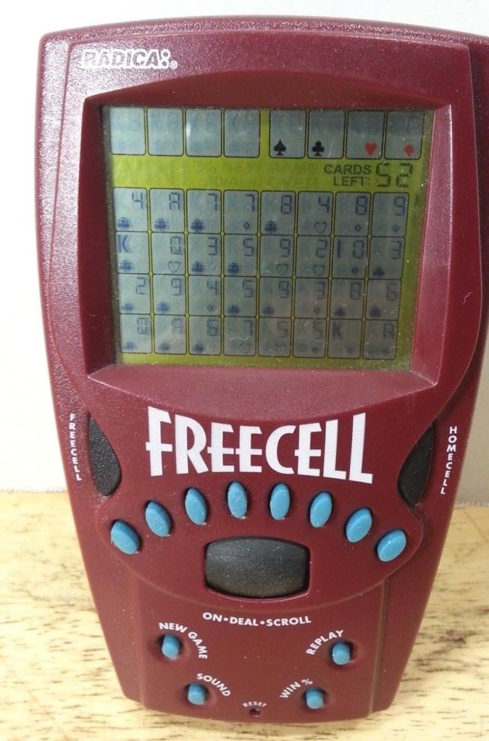 Radica - FreeCell - Handheld Electronic Game - 1999 - Tested - Nice condition