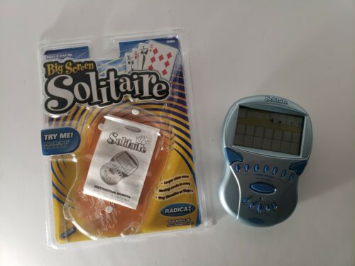 Radica Big Screen Solitaire - Rare 2002 Electronic Hand Held Game - VGC !!
