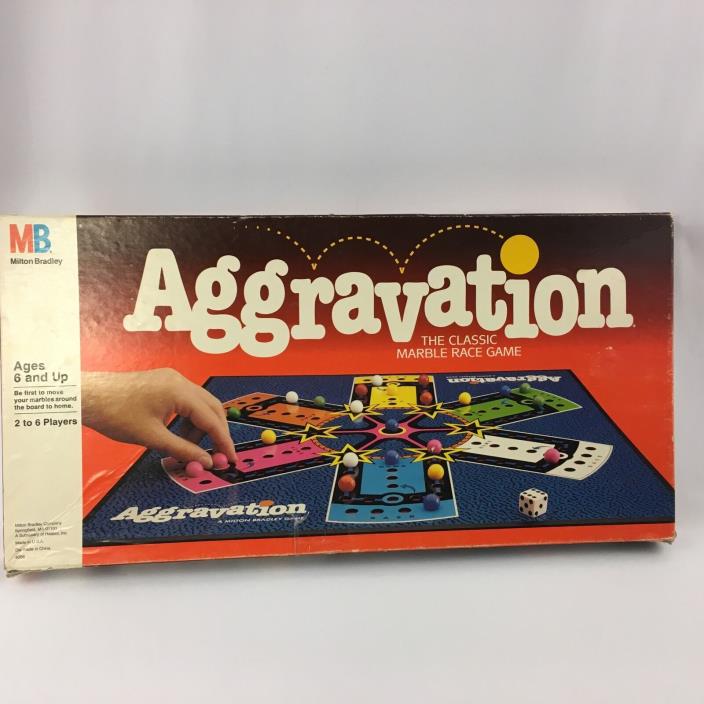 Aggravation Board Game by Milton Bradley Vintage 1989 Complete #4058 USA