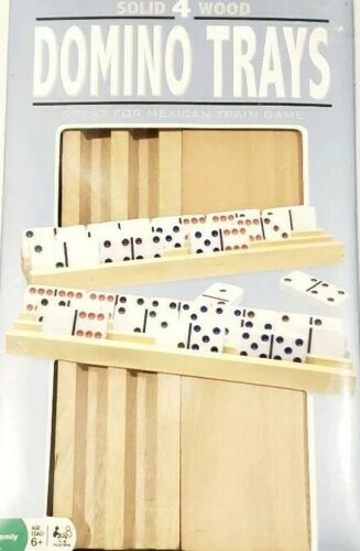 Solid Wood Domino Trays Set of 4.