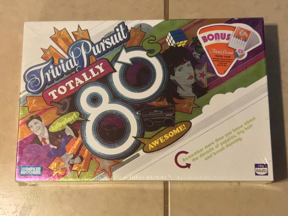 Trivial Pursuit Totally 80’s Board Game Parker Brothers Brand NEW & SEALED