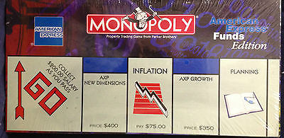 MONOPOLY AMERICAN EXPRESS FUNDS EDITION-NEW IN FACTORY SHRINK WRAP-FREE SHIPPING