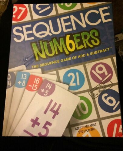 NEW- Sequence Numbers Board Game