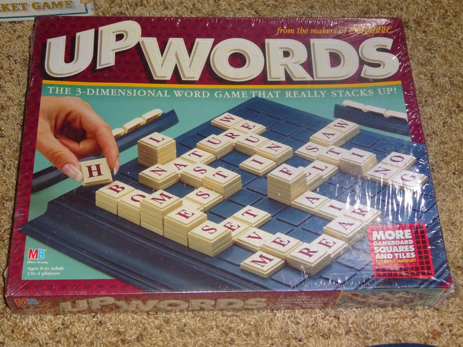 UpWords Board Game 1997 Scrabble  3D Word Stack MB Milton Bradley-New & Sealed