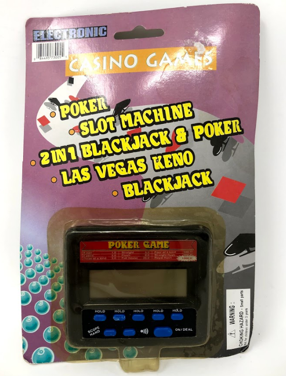 Electronic Casino Hand Held Game Poker Slot Machine Blackjack Las Vegas Keno