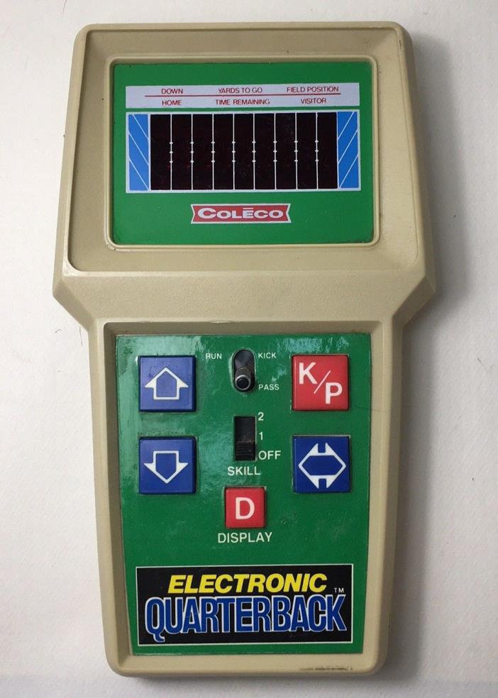 Vintage Coleco Electronic Quarterback Handheld Video Football Game