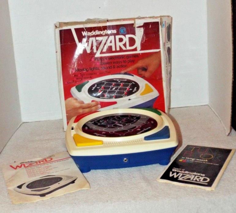 Vintage Waddingtons Wizard Electronic Retro Table Top Game 4 in 1w Instructions