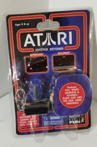 Atari joystick keychain plug n play Asteroids, Millipede new sealed