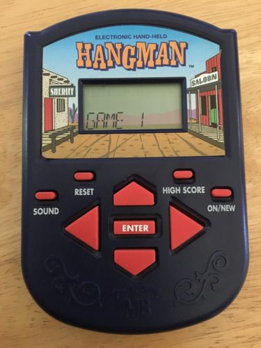 VINTAGE 1995 MILTON BRADLEY HANGMAN HANDHELD GAME