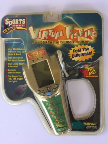 Virtual Fishing Tiger Electronics Handheld Electronic Game - 1998 RARE / Sports