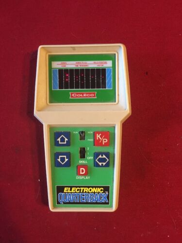 Vintage 1978 Coleco Electronic Quarterback Football HandHeld Video Game Tested