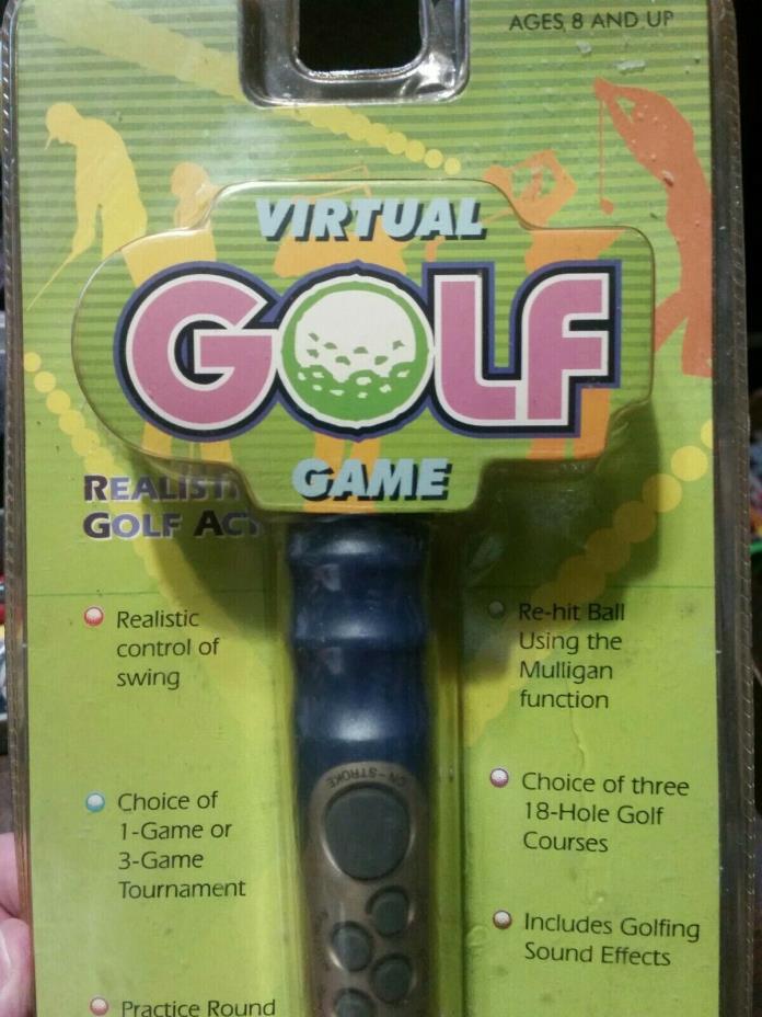 Curtis VIRTUAL GOLF GAME-Electronic golf-handheld-Model MGA350-Vintage!-On card!